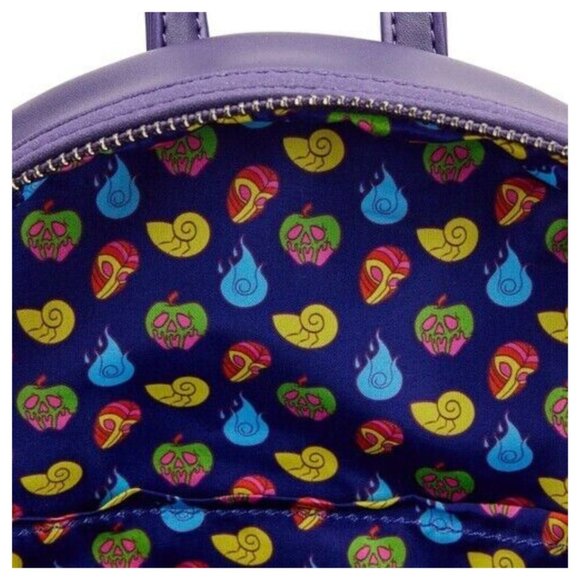 Loungefly Disney Villains Triple Pocket GLOW IN THE DARK Mini Backpack NWT